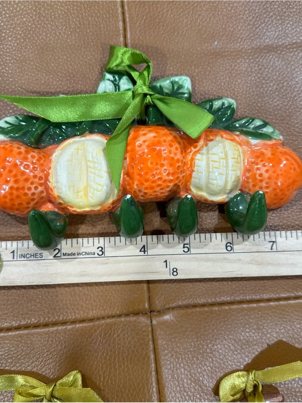 Vintage Fruit & Vegetable Wall Hooks Set of 3 Ceramic Kitchen Decor Cottagecore